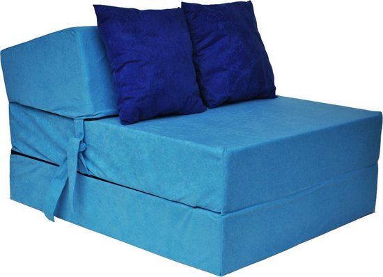 Viking Choice Luxe Opvouwbaar Logeermatras - Blauw - 200x70x15cm - Inclusief Kussens