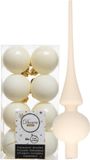 Decoris Kaemingk B.V. Kunststof kerstballen - 4 cm - 17 stuks - Wol wit