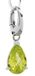 Carlo Monti Dames Charm Drop 925/Sterling Zilver gerhodineerd, lichtgroene zirkonia in klauwzetting JCM1096-621