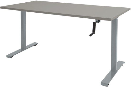 Schaffenburg Zit Sta bureau - Slinger 140x80 grijs - alu frame