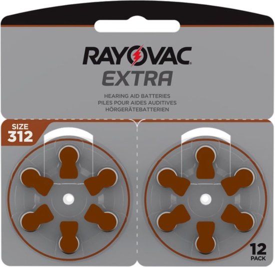 Rayovac Extra Hoorbatterijen 312 Bruin - 12 stuks