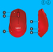Logitech M330 Silent Plus Draadloze Muis - Rood