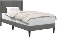 vidaXL Bedframe met Hoofdeinde Donkergrijs 90 x 190 cm Fluweel