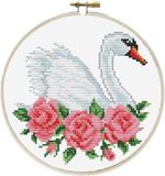 Lieveheersbeestje Rose Swan Lieveheersbeestje borduurset, lange steekset met borduurraam Ø 15,2 cm