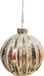 Uniplant Kerstbal bol lijn zilver/wit 8 cm