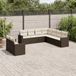 Maison Exclusive - Ensemble de jardin, 9 pièces, avec coussins, marron, en polyrotin