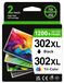 HP 302XL Cartouches d'encre, multipack, noir et couleur, pour imprimantes HP