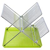 Sauvic Pliant, chromé vert égouttoir, acier, 36,5 x 26 x 22 cm