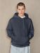 Next Heren Hoodie van zware jersey met onafgewerkte naden - Navy Blauw