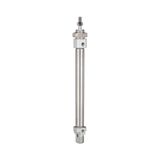 Riegler 11.DM.10015 Ronde cilinder »MI« ISO 6432, dubbele werking. magneet, zuiger Ø 10, hub 15, aansluiting M5x0,8, werkdr. 1-10 bar, temp. -20 °C tot 70 °C