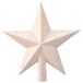 Decoris Kerstboom piek - Ster vorm - Wol wit - Glitter - 19 cm - Kunststof