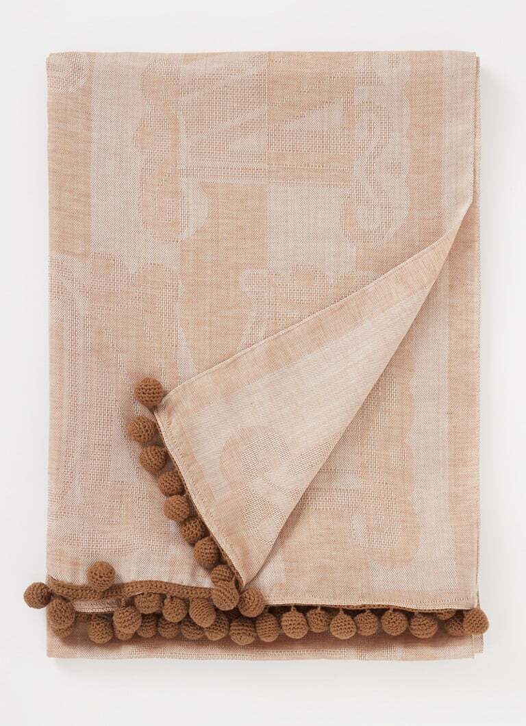 MaxMara MaxMara Fumana sjaal in zijdeblend met jacquard dessin 190 x 70 cm