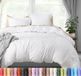 Utopia Bedding 3-delige dekbedovertrekset (koningin, wit) dekbedovertrek + 2 kussenslopen zachte hotelkwaliteit kreuk- en vervagingsbestendig