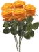 Emerald Kunstbloem roos Simone - 5x - geel/oranje - 45 cm