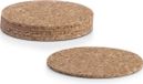 Zeller Onderzetters - 12x - kurk - rond - D10 cm - glazenonderzetters