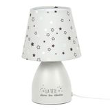 HOME DECO KIDS, LA00131, Gray Children's Bedside Lamp, Modern Night Light, Children's Bedroom Decoration, Customizable Lighting, Durable Materials, 30x15 cm, Gray