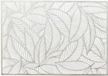 Unique Living Placemat Nissa - 12x - zilver bladmotief - 30 x 45 cm - tafeldecoratie