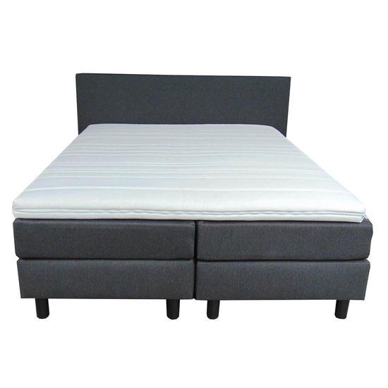 Slaaploods.nl Praag Boxspring inclusief matras 160x200 cm Antraciet grijs