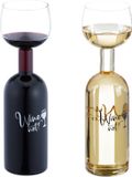 Merkloos Relaxdays Wijnfles Glas - 750 ml - Transparant