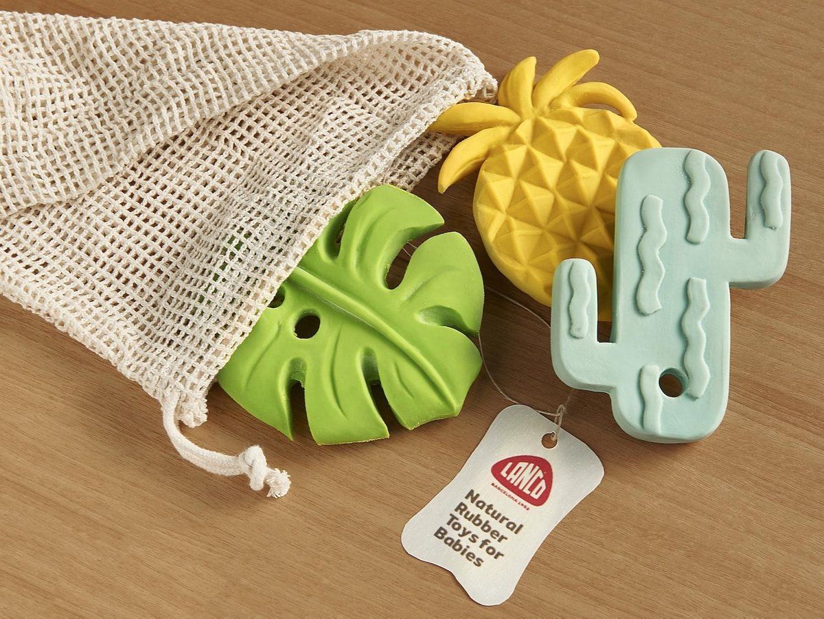 Lanco Toys Lanco Rubberen bijtspeeltjes set Semilla - Meerkleurig