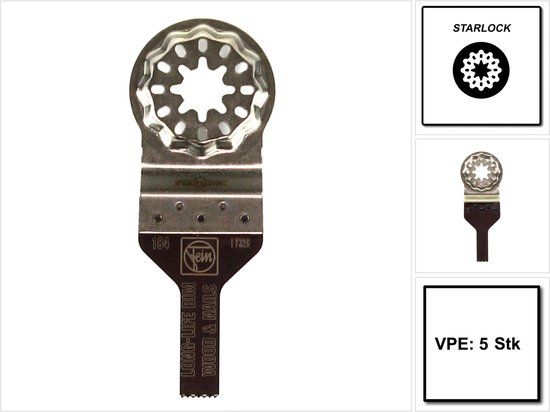 Fein Starlock E-Cut Long-Life-zaagblad 30x10mm 5 stuks