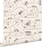 ESTAhome behang auto's warm grijs - 50 x 900 cm