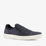 ECCO leren heren instappers donkerblauw wit - Maat 45