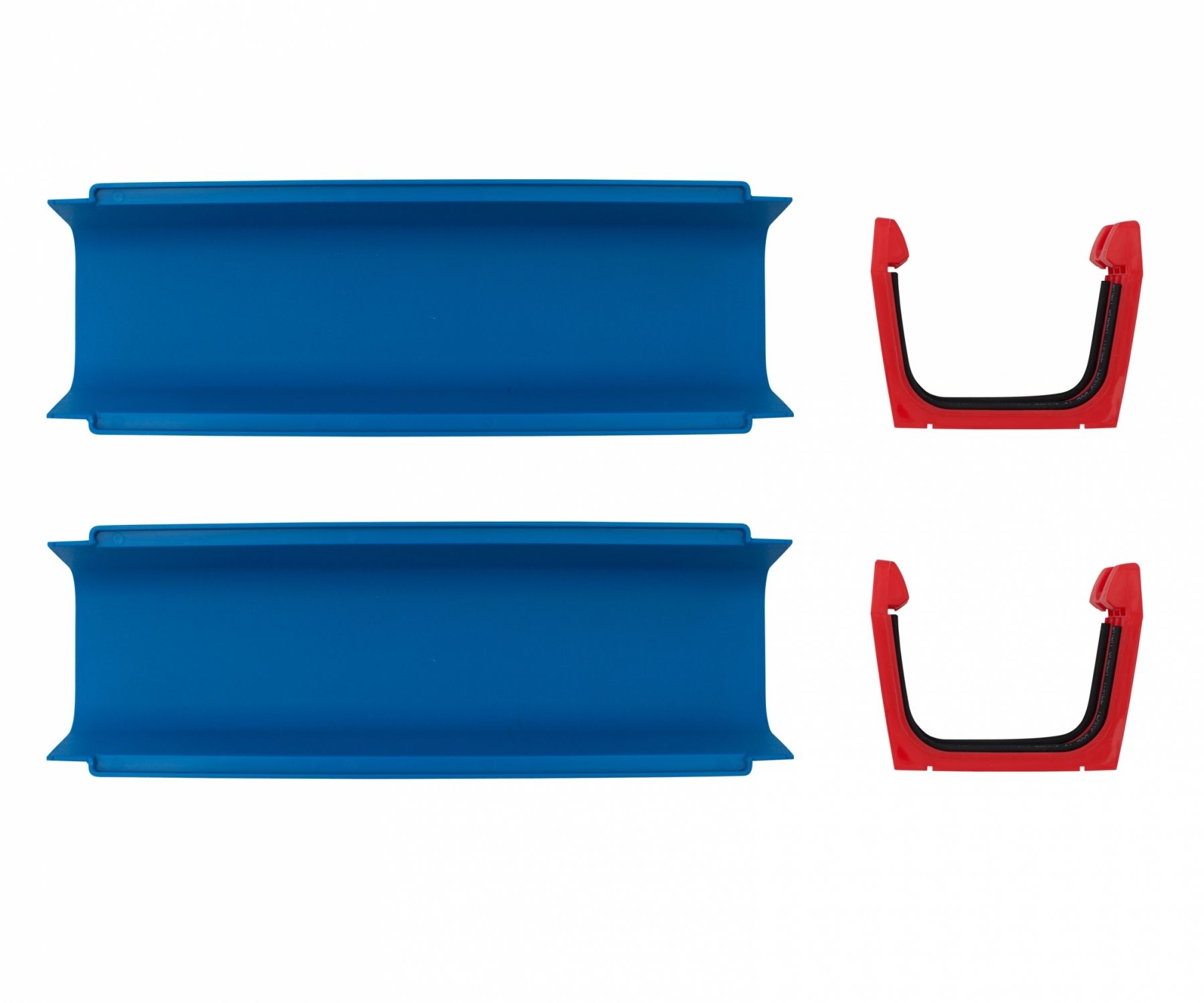 Aquaplay - Rechte secties - Set of 2 - Waterbaanaccessoires - Blauw/Rood