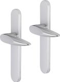 Impresso Sutton Deurkruk - Voor binnen - Ovaal deurschild - Aluminium - 2 stuks