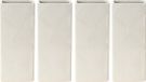 Excellent Houseware Waterverdamper radiator - 4x - wit - met relief - kunststeen - 18 cm - luchtbevochtiger