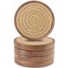 Houten Eykao Houten onderzetters voor dranken, absorberende onderzettersets van 5, geweven onderzetters voor salontafel, housewarming cadeau voor boerderij, huisdecoratie, 4 inch