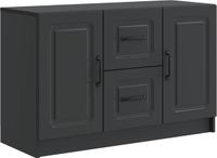vidaXL Dressoir Zwart 89 x 34,5 x 57 cm Bewerkt hout
