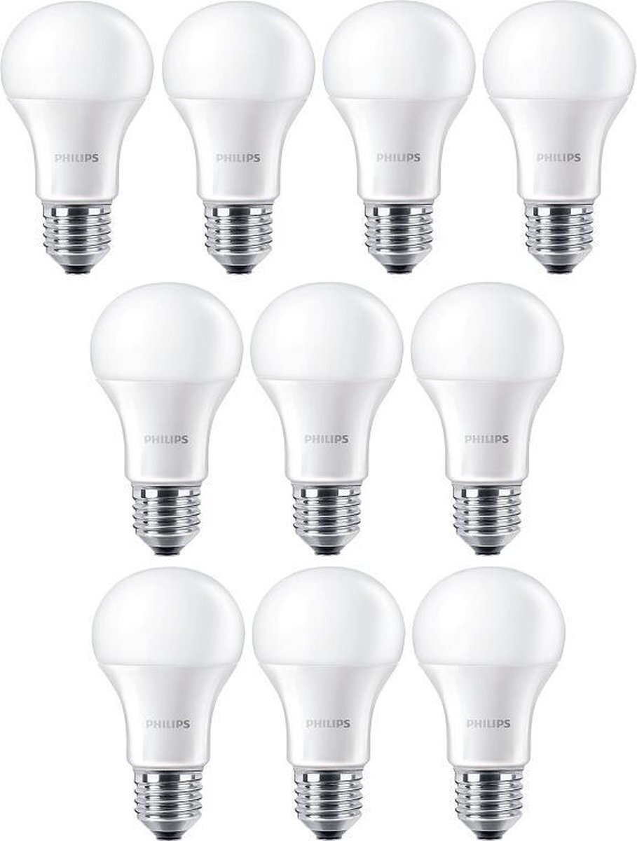 Philips 10 stuks Led lamp E27 10W 4000K Mat Niet dimbaar