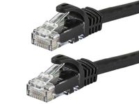 Monoprice FLEXboot Series 24AWG Cat6 550MHz UTP 109811 Ethernet netwerkkabel zwart 3 m