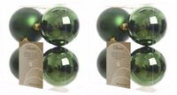Decoris Boules de Noël - 32x pièce - vert foncé - 10 cm - plastique