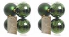 Decoris Boules de Noël - 32x pièce - vert foncé - 10 cm - plastique