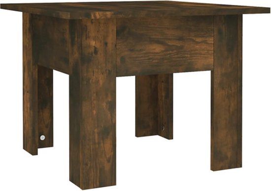 vidaXL Salontafel 55x55x42 cm bewerkt hout gerookt eikenkleurig