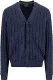 Fynch-Hatton Gilet tricoté Homme L Bleu Coton