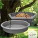 Wildlife Home - Combinatieset - Voedertafel en vogelbad voor tuinvogels - grijs