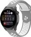 By Qubix Qubix Sport Edition Siliconen band - Grijs + wit - Geschikt voor Xiaomi Mi Watch / Xiaomi Watch 2 / Xiaomi Watch S1 / S2 / S3 / S4 (47mm)
