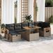 Maison Exclusive - Ensemble de meubles de jardin 5 pièces avec canapé et coussins, gris, en polyrotin