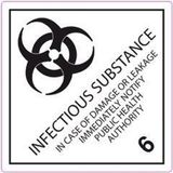 EtiketXL 10 x IATA 6.2 Étiquettes Matière Infectieuse
