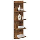 vidaXL Wandplank - 2 stuks - Oud hout - 30 x 15 x 100 cm - Bewerkt hout