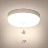 Combuh LED plafondlamp met bewegingsdetector binnen, ronde plafondlamp 15w 4000k 1500LM neutraal wit waterdicht IP56, sensor geleid voor hal garage trappenhuis balkon keuken badkamer
