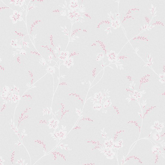 Laura Ashley Eva Floral Vliesbehang - Sugared Grey