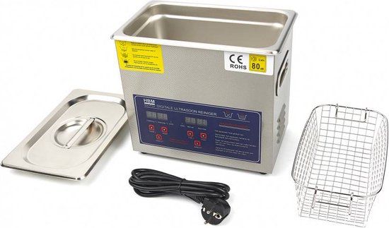 HBM 3,2 Liter Professionele Ultrasoon Reiniger 120 Watt.