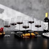 Ensemble de 6 verres à vin côtelés, 400 ml
