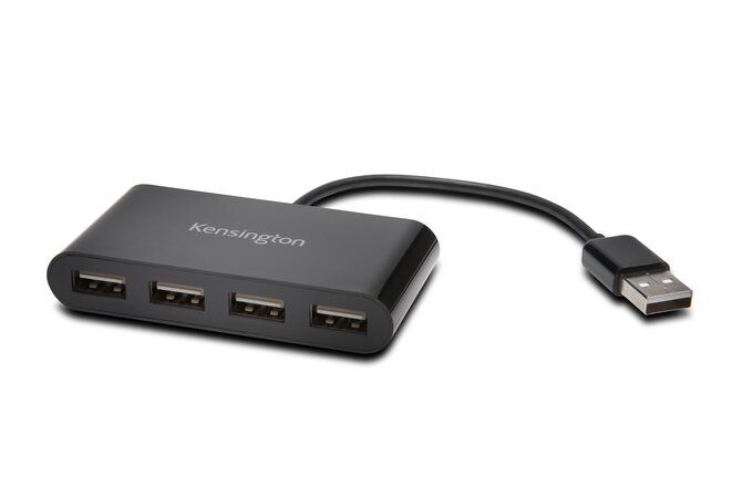 Kensington USB 2.0-Hub met 4 poorten - Zwart
