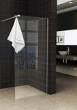 Sita Inloopdouche Met Handdoekhouder - 100x200 cm - Chroom - Helder Glas - 8mm