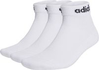 adidas Linear Gevoerde Enkelsokken 3 Paar - Unisex - Wit - Schoenmaat 31-33